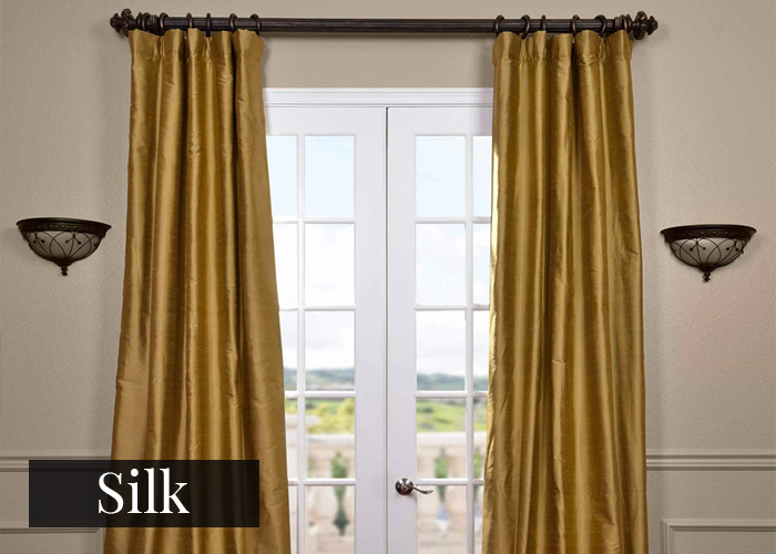 silk curtain fabric