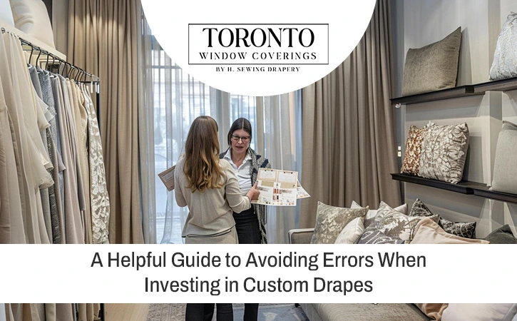 custom drapes in Toronto living room interior design setup
